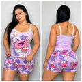 Pijama de Tirantes Lila con Short