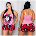 Pijama de Tirantes Rosa y Rojo