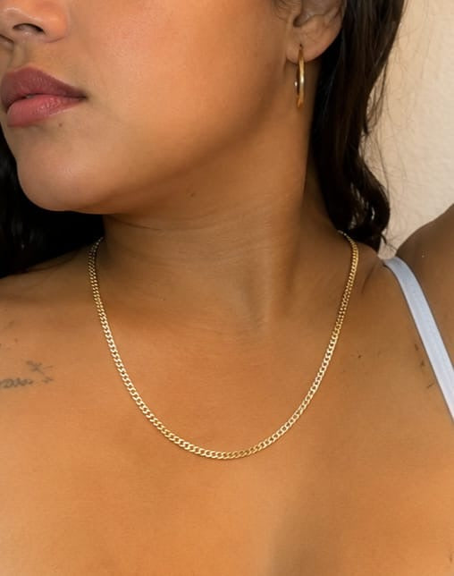 Cadena clásica de eslabones - Oro laminado 14K