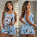 Pijama de Tirantes Azul Claro con Short