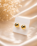 Aretes de Bola Clásicos en Oro Laminado 14K