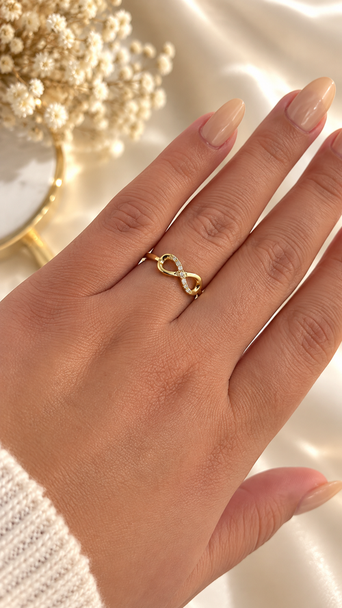 Simple 14K Gold Plated Infinity Ring ✨