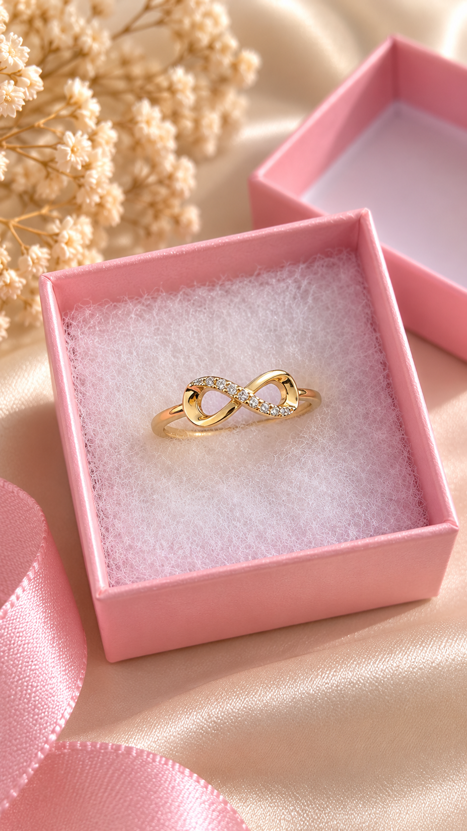 Simple 14K Gold Plated Infinity Ring ✨